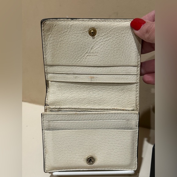Gucci Cream Queen Margaret GG Coated Leather Compact Wallet W/Box and Dustbag - Picture 8 of 13